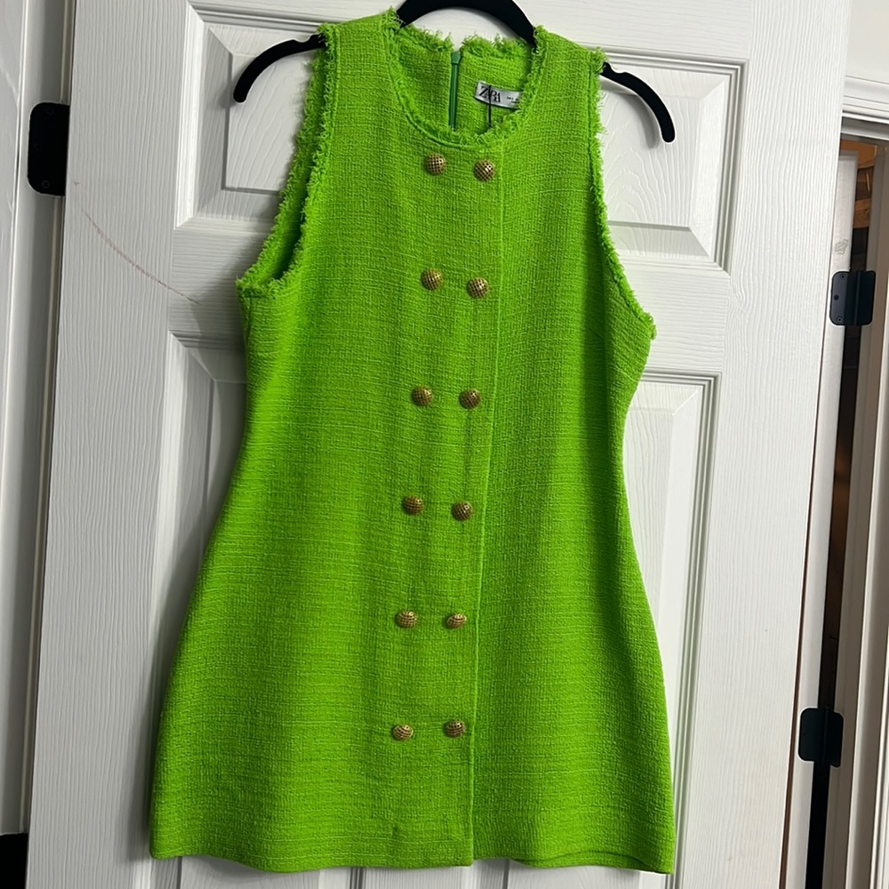 Zara Mini Dress with Gold Buttons